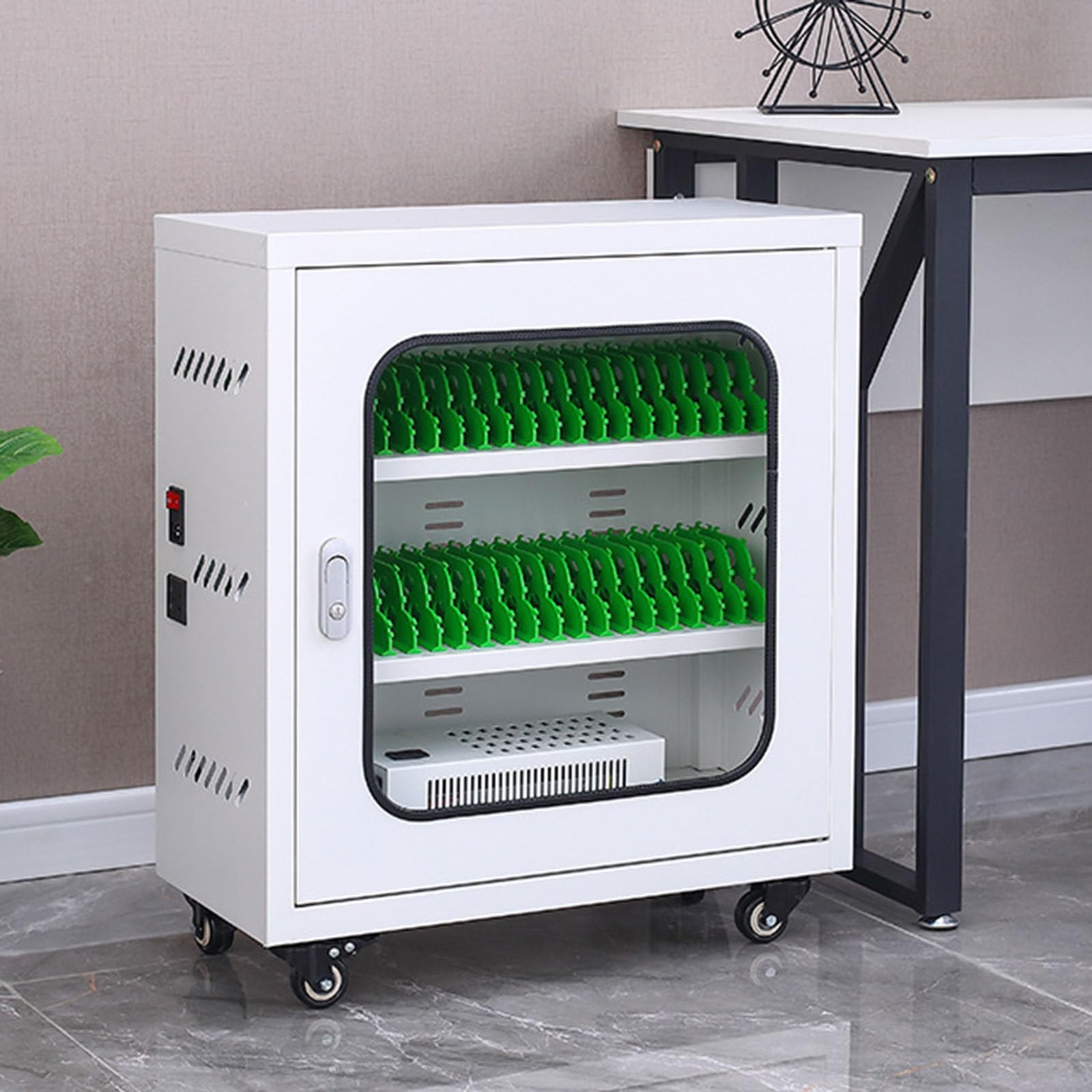GTHTUHFD Cellphone Usb Station Lockers Rechargeable Mobile Phone Charging Cabinet,Aluminum Alloy Mobile Phone Cabinet,30Slots-30Slots,40Slots