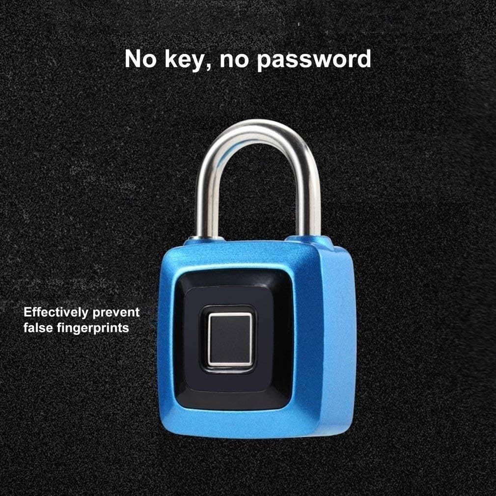 Candado sin llave con huella dactilar, Huella Digital Pa Keyless USB Recargable Agua Multicolor(Black)