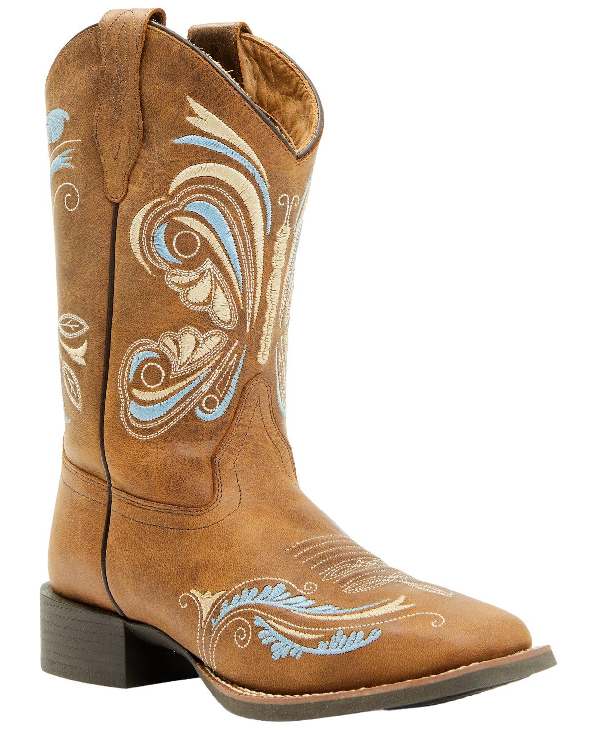 Shyanne Womens Soltice Trade Nikki Performance Western Boot Square Toe Brown 9 1 2 M US