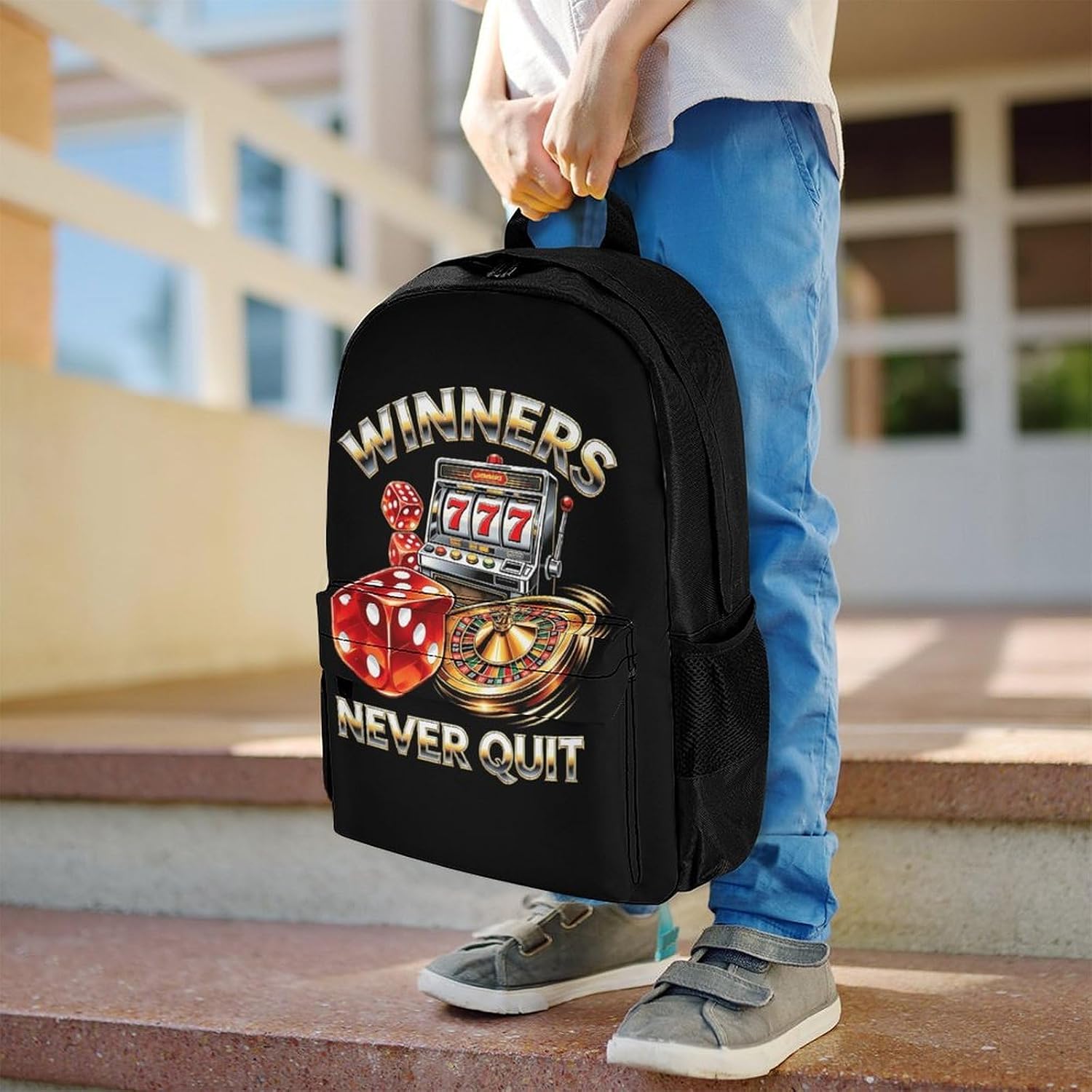 Winners Never Quit Backpack Lightweight Backpacks Work Bag