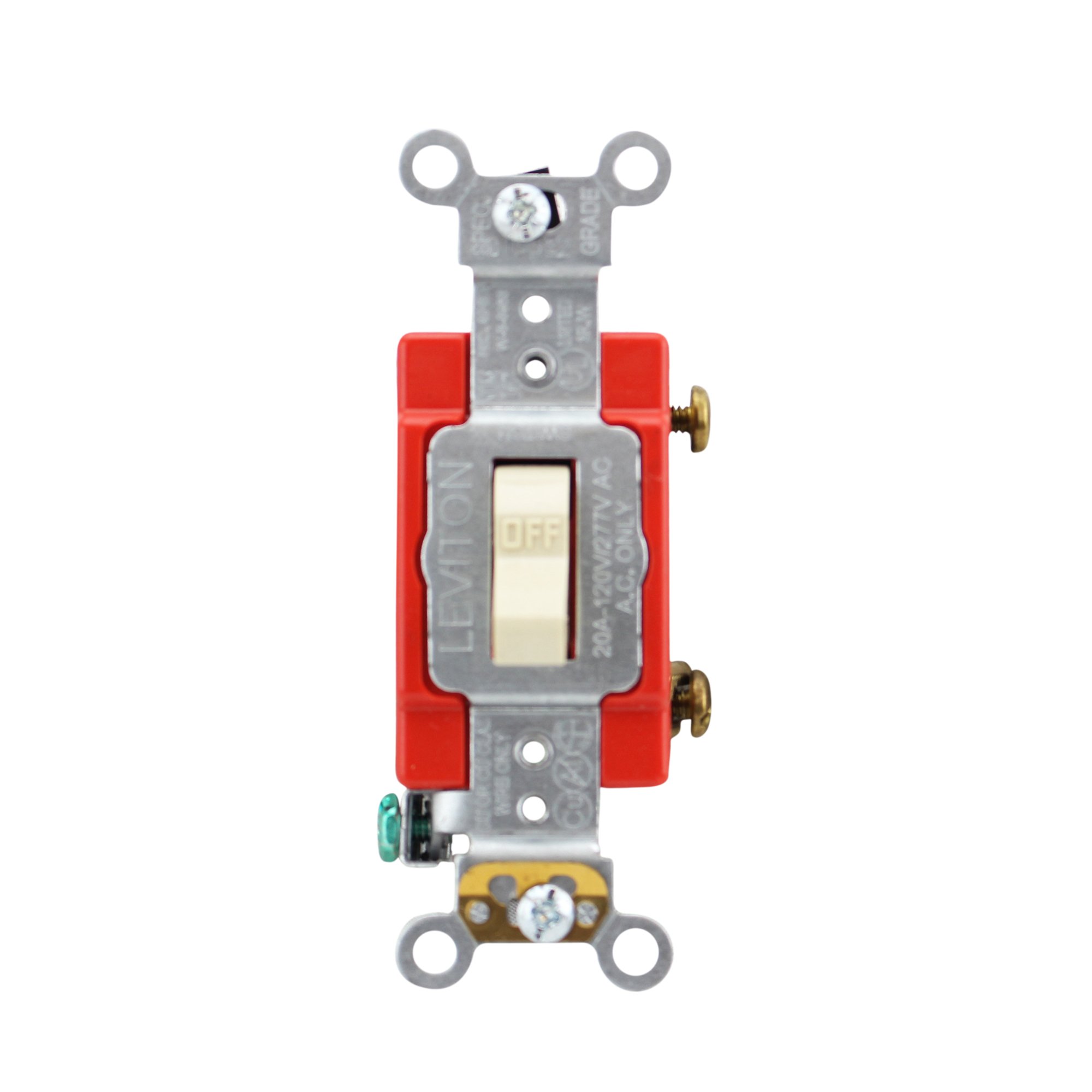 Leviton 1221-2I 20A 120/277V Toggle Single-Pole AC Quiet