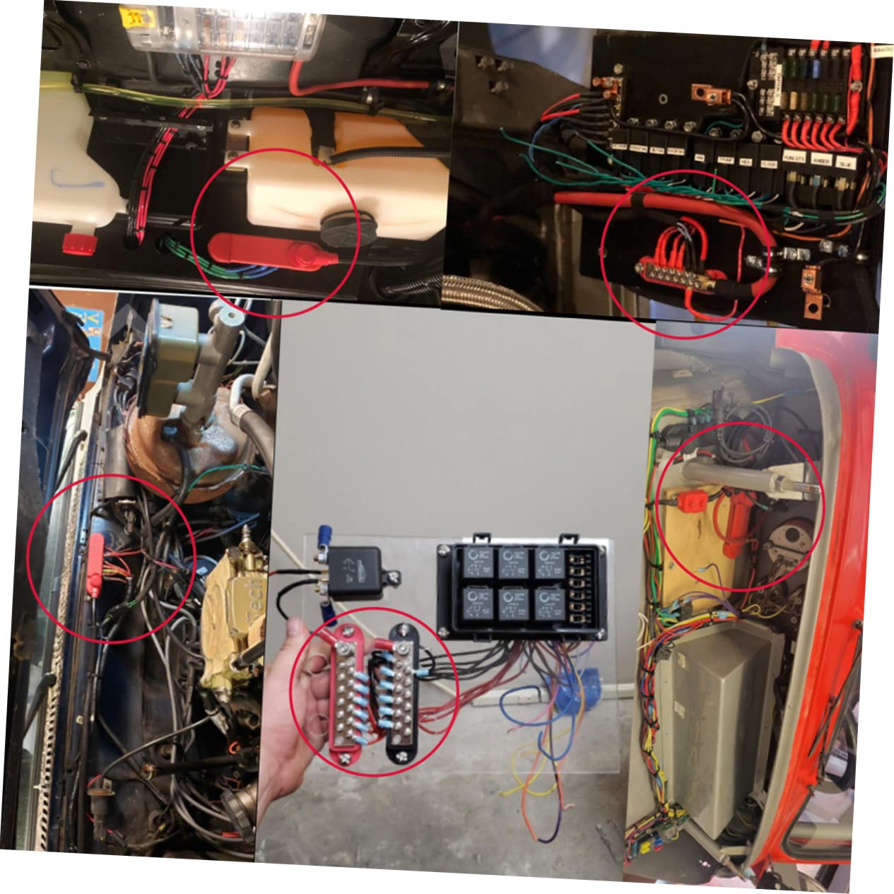 SHINEOFI 3 Juegos Barra Colectora de Distribución Eléctrica para Barcos y Autocaravanas Bloque Terminal de Puntos Conectores Resistentes la Oxidación para Entornos y Automotrices