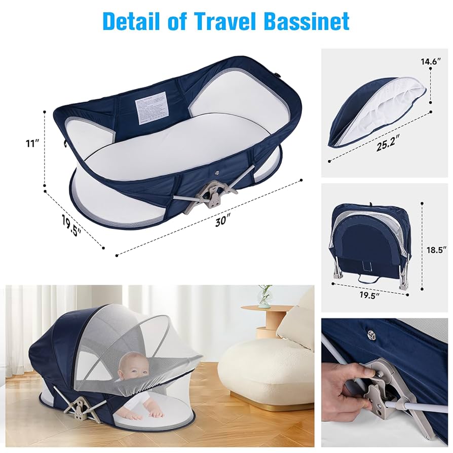 ＊satchan＊トラベルシステム Amazon.com: ISELECTOR Portable Baby Bassinet Travel Baby Bed