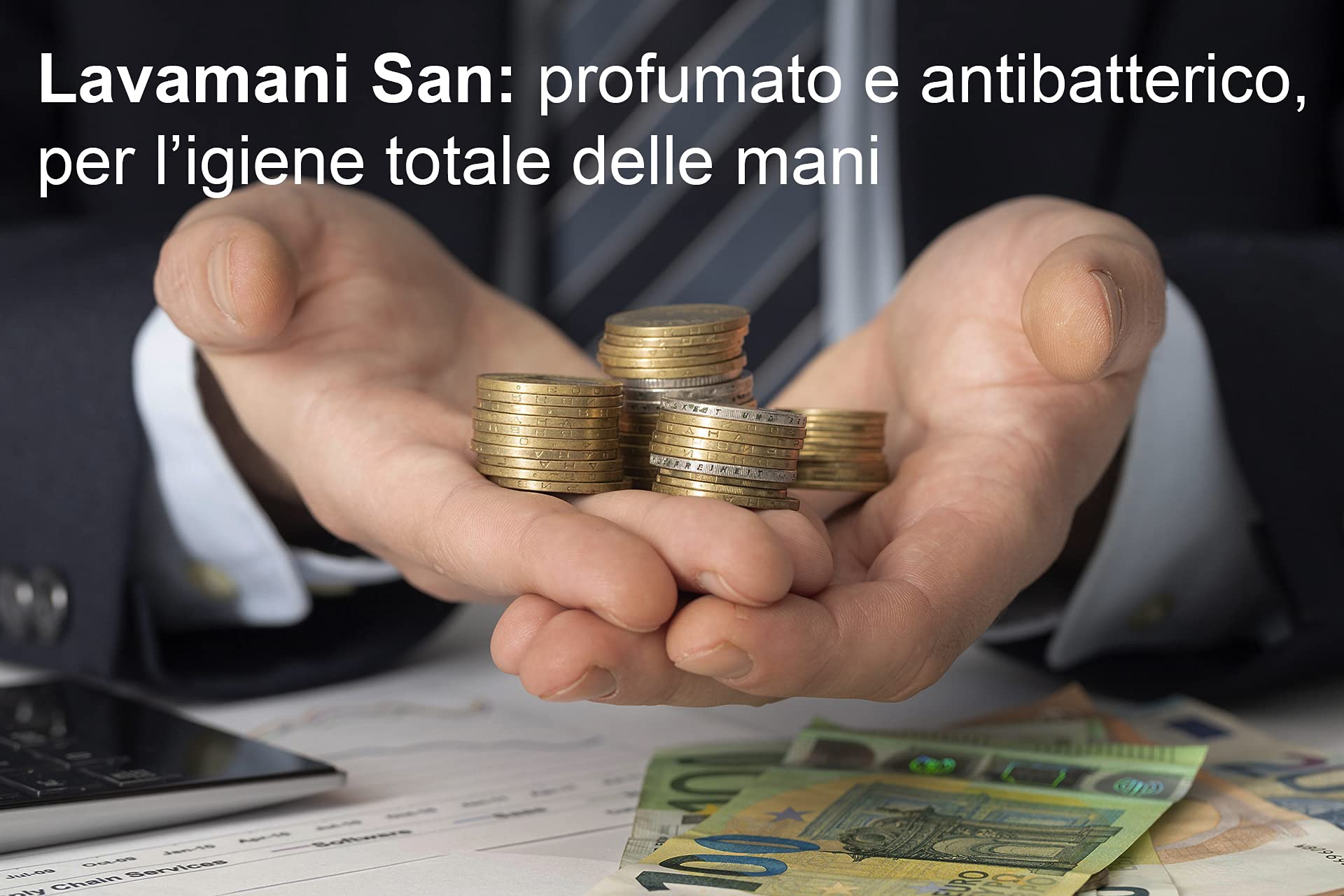 PIP Sapone Cremoso Igienizzante con Antibatterico Lavamani San, Tanica UN LT.5 = Kg. 5,25, PH Fisiologico, Protezione Mani, Idoneo HACCP, Ricarica Risparmio