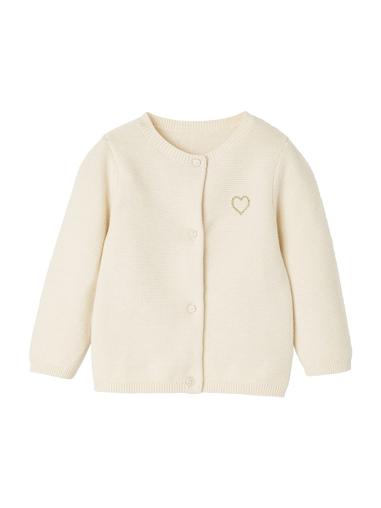 VERTBAUDET Strickjacke mit goldener Herz-Stickerei, Baby