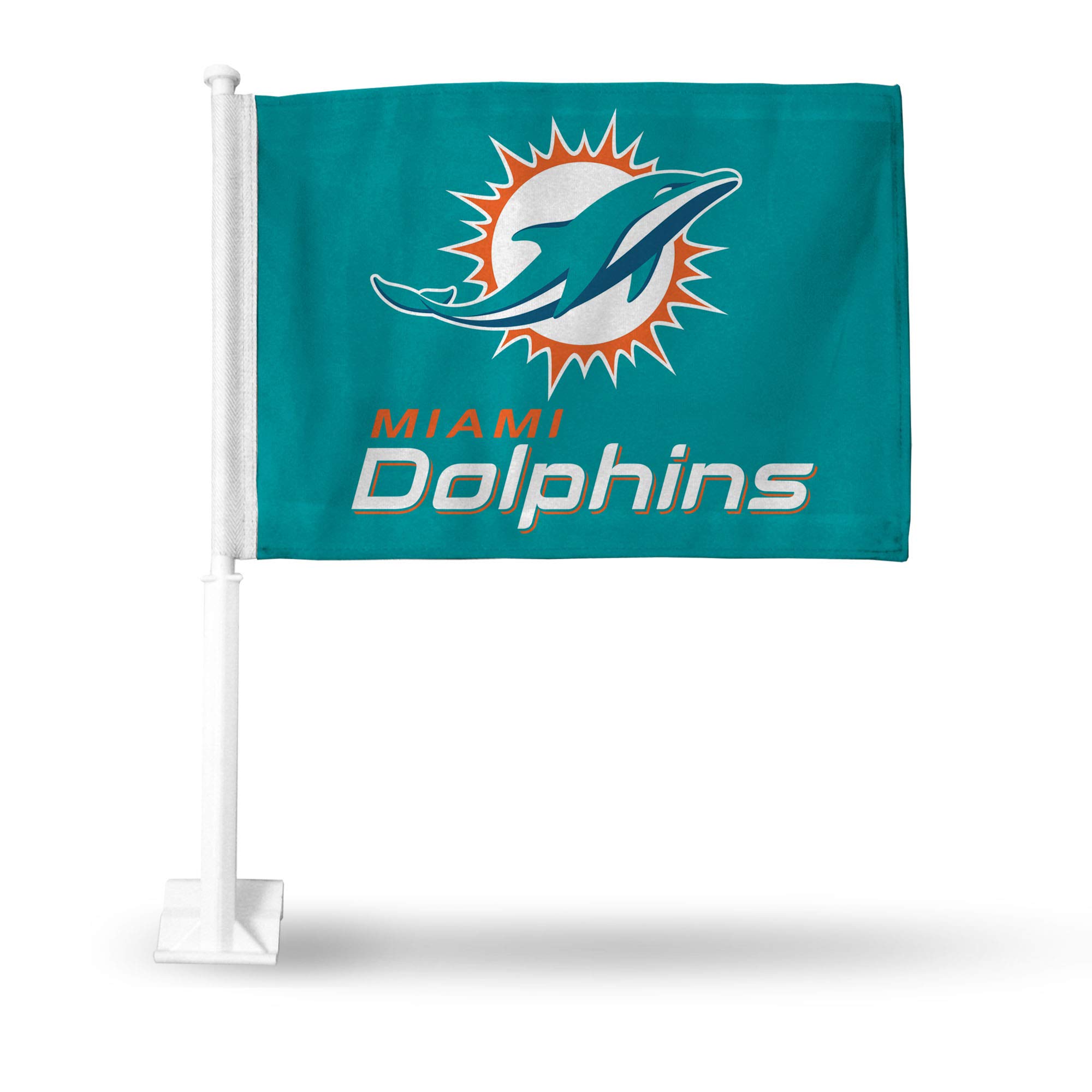 Caseys 6734548563 7 X 23 X 4 In. Miami Dolphins Car Flag 767345485632