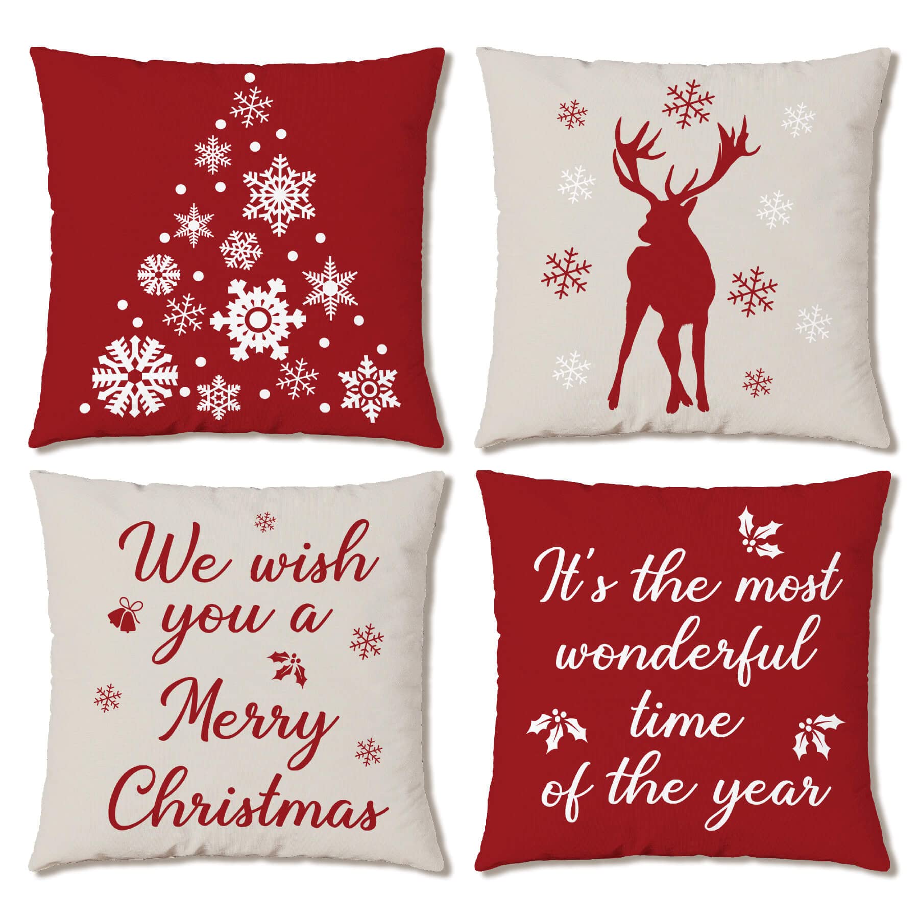 Photo 1 of 2 PCS Santa Hats Christmas Hat Adults Christmas Hat Unisex Classic Style Christmas Decorations Hat For New Year Festive A-red