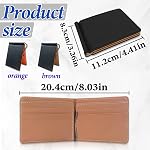 AfitLulu Money Clip Wallets for Men, Men’s Ultra-Thin Wallet with Minimalist Leather Billfold Wallet for Men with Metal Clip and Card Slot (Black+Coffee)