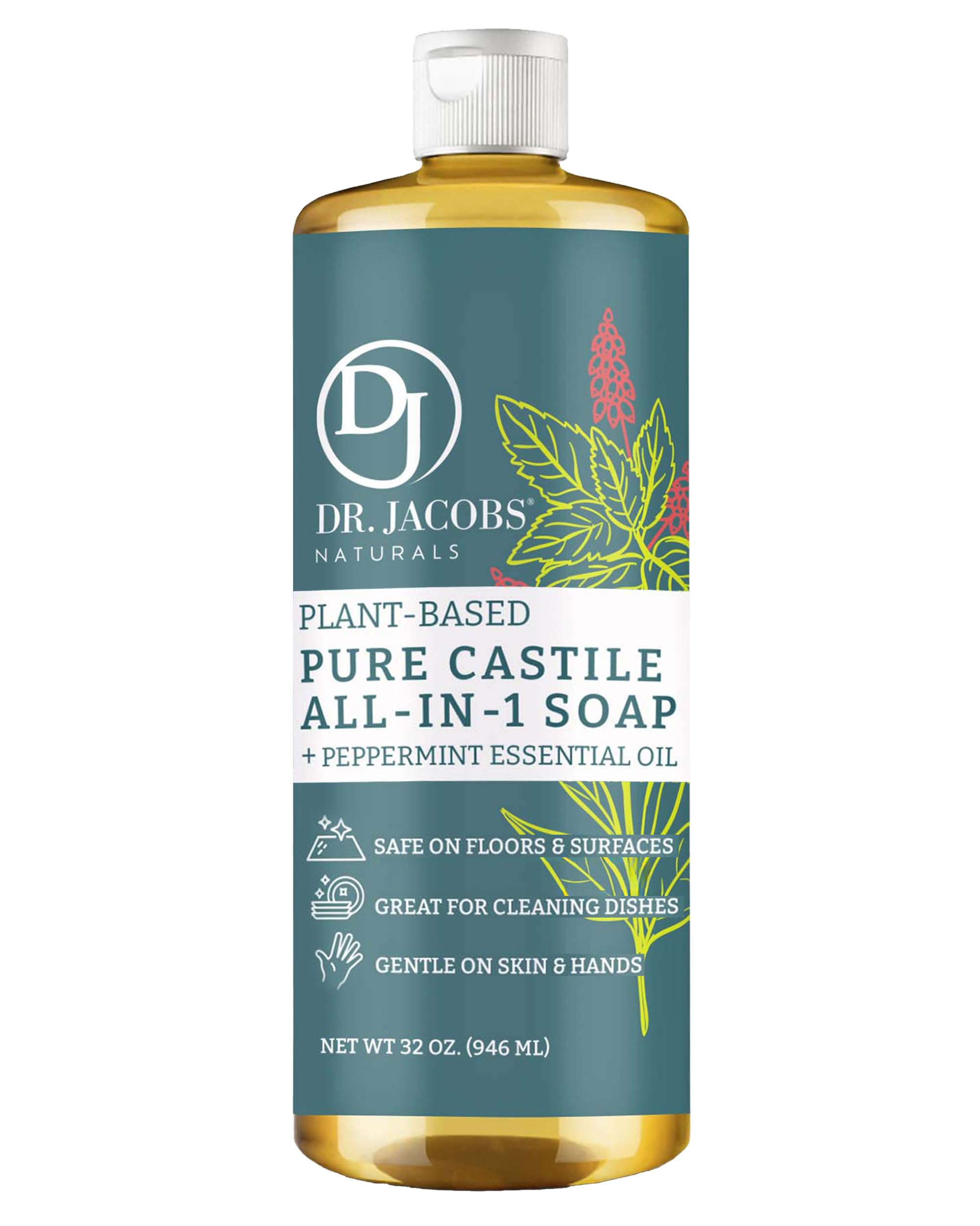 Amazon.com: Dr. Jacobs Naturals Peppermint Castile All-in-One