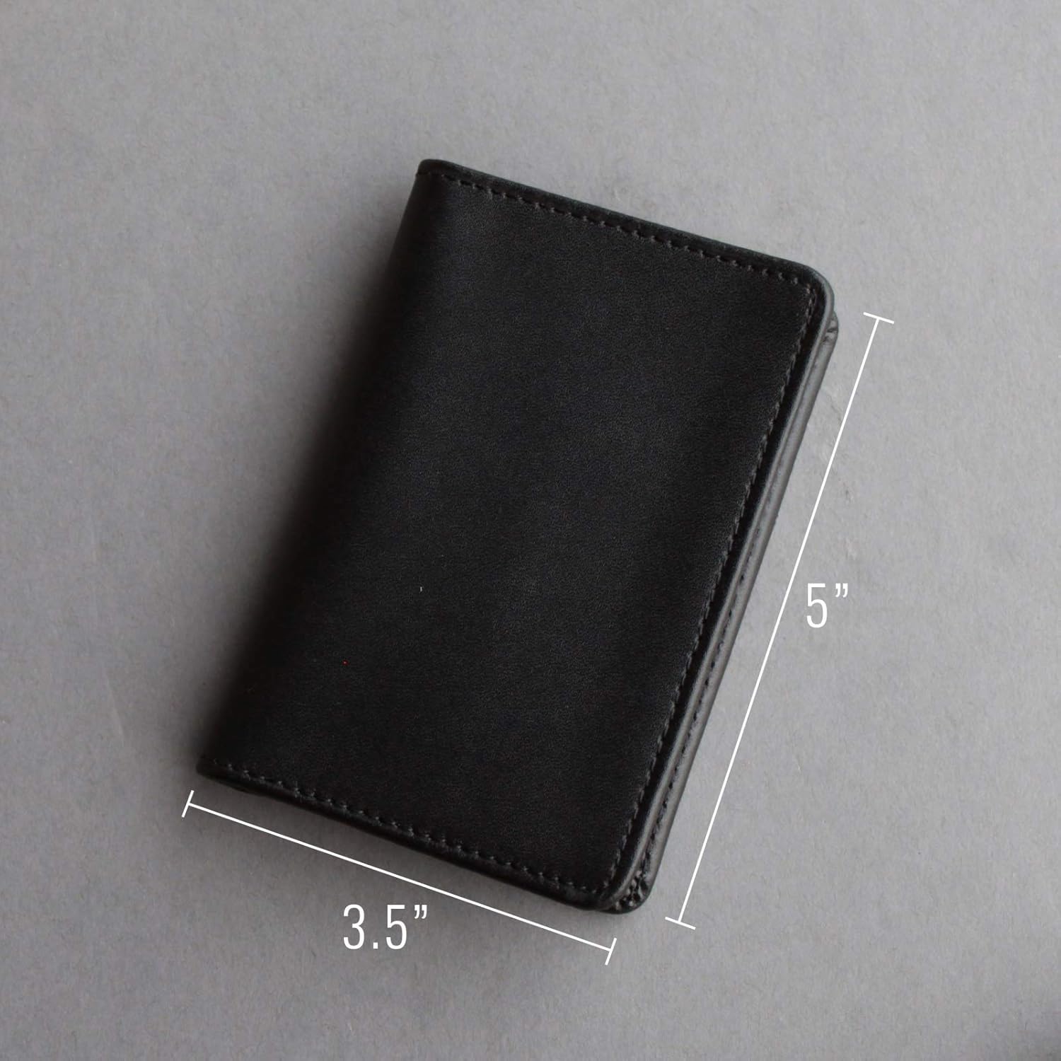 Genuine Leather Unisex Law Enforcement Badge Holder Wallet Case - Shield, Black