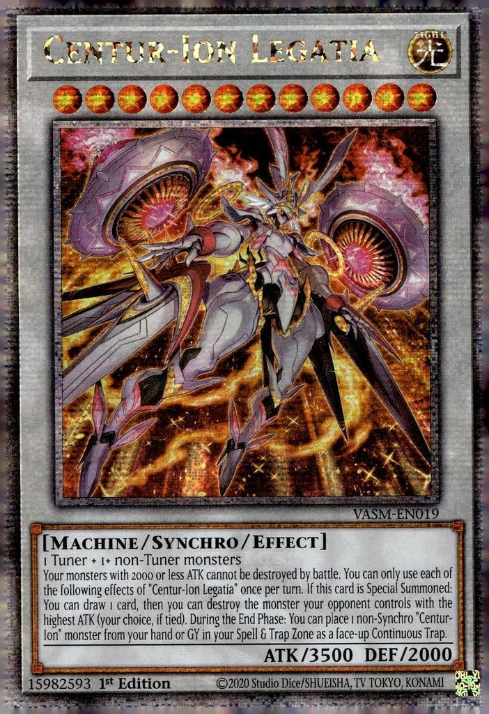 Centur-Ion Legatia (Quarter Century Secret Rare) - VASM-EN019 - Quarter Century Secret Rare - 1st Edition