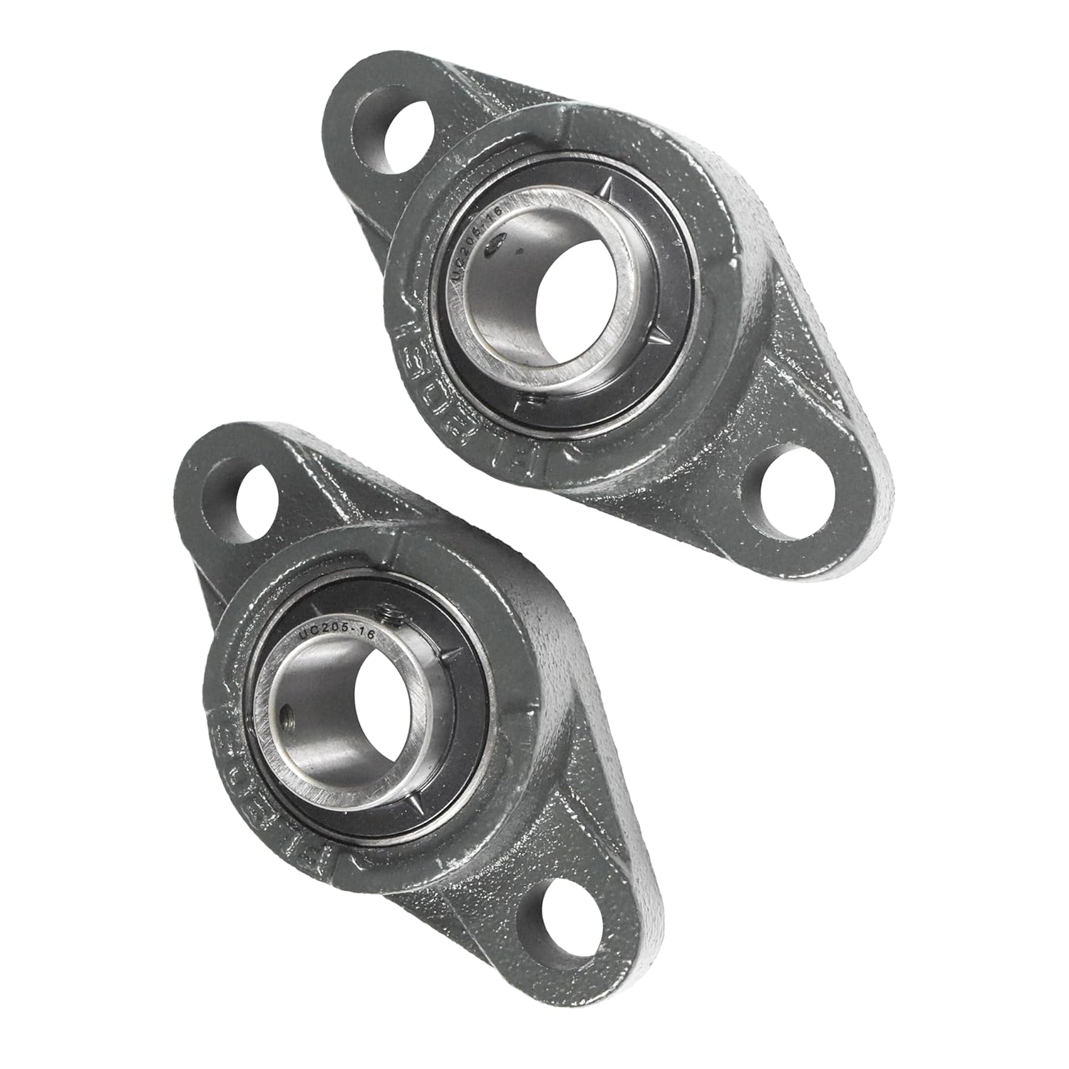 HQRP 4-Pack UCFL205-16 2-Bolt Flange Mounted Pillow Block Bearing 1-inch Bore, Solid Base, Self-Alignment