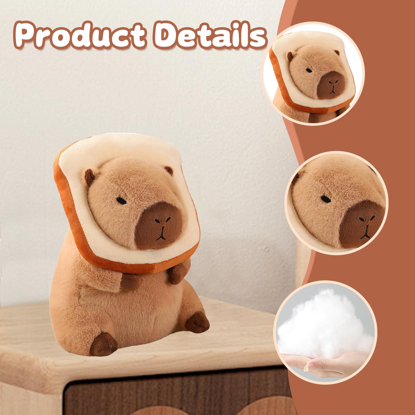 TOPLITHE Peluche Capibara, Morbido Cuscino Peluche Capibara Addormentato Simpatico Animale Peluche for Ragazze Ragazzi Regalo Compleanno(Size:80CM/31IN