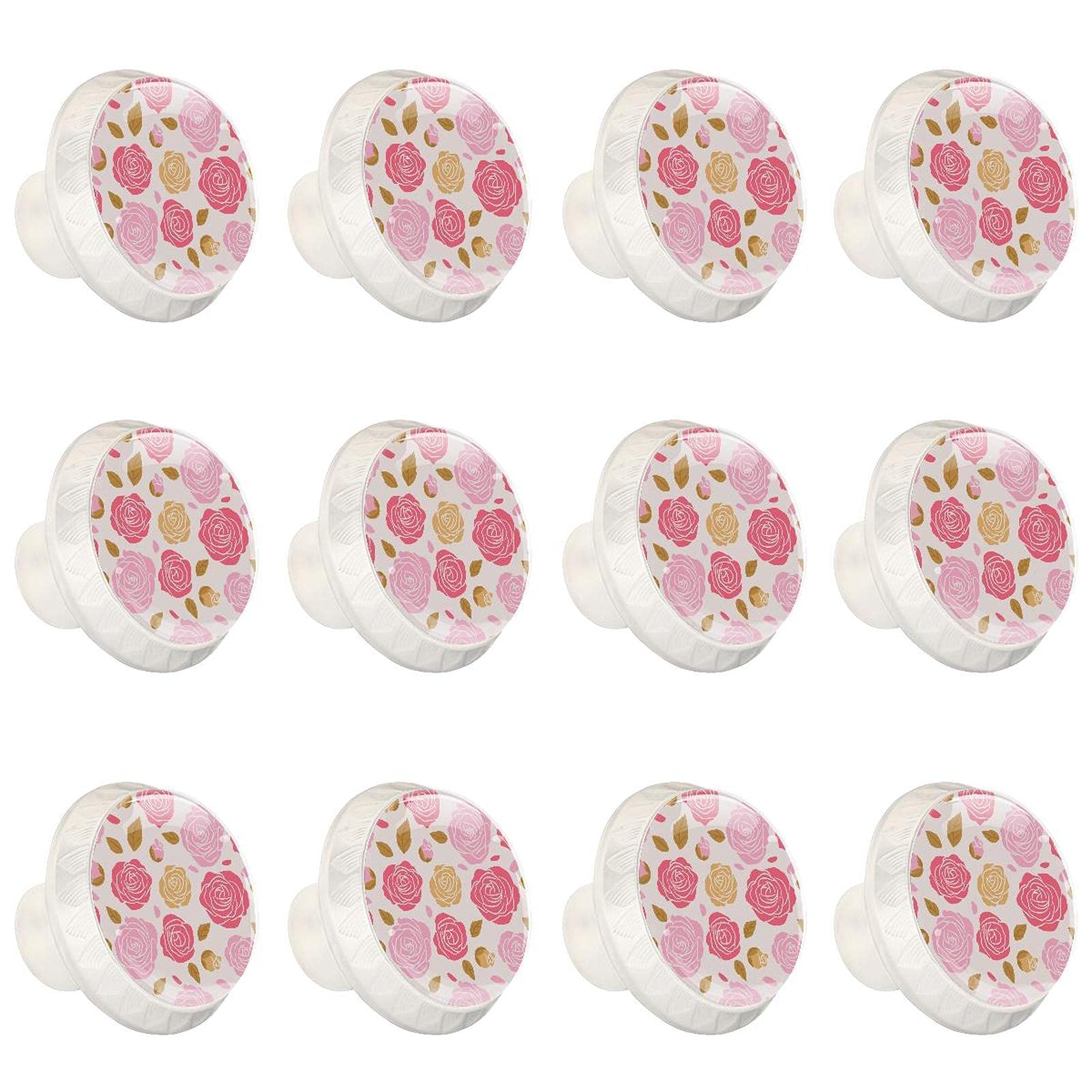 Boutons d'armoires de cuisine ronds en lot de 12 poignées