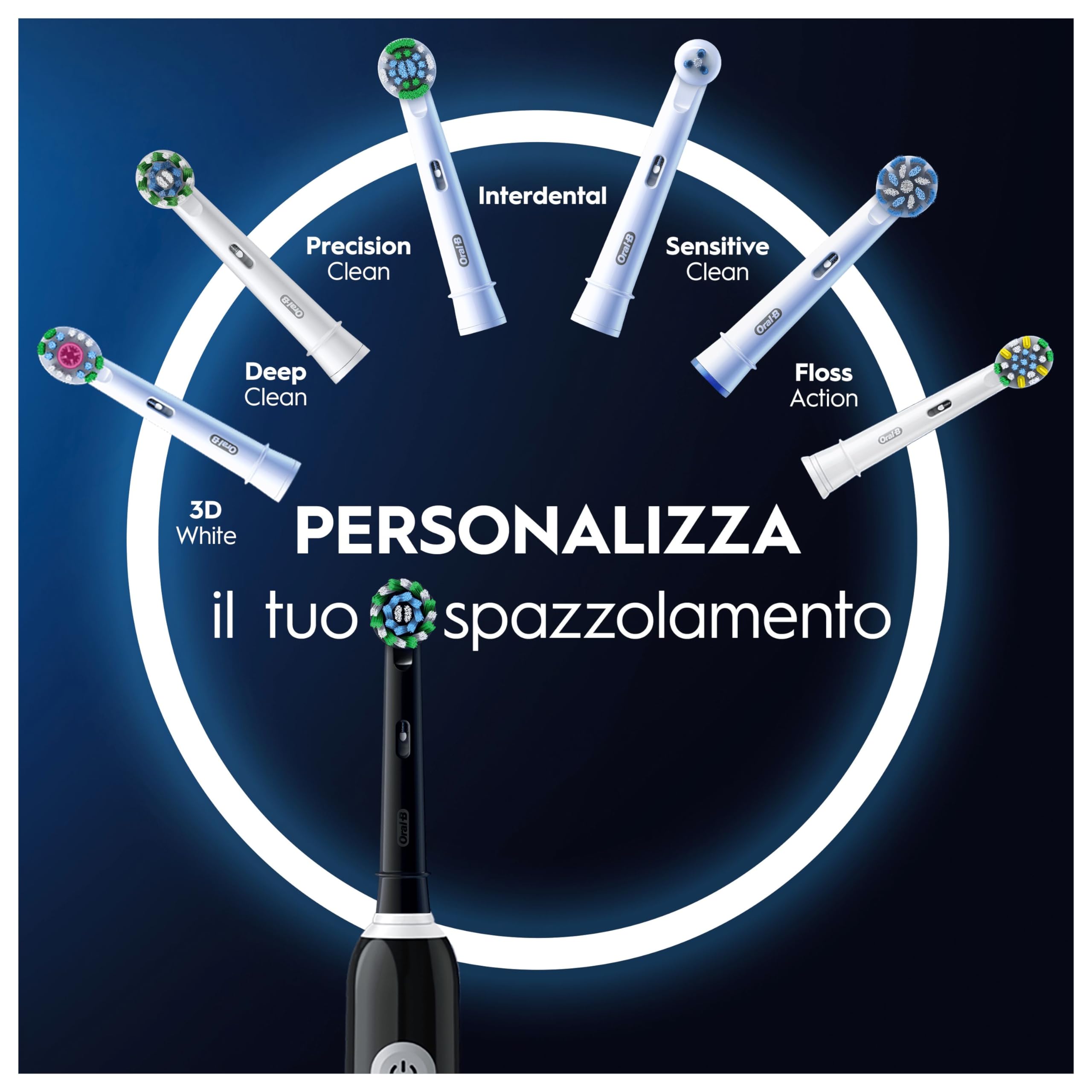 Oral-B Spazzolino Elettrico Ricaricabile Pro Series 1 Nero con 1 Testina di Ricambio, 1 Spazzolino