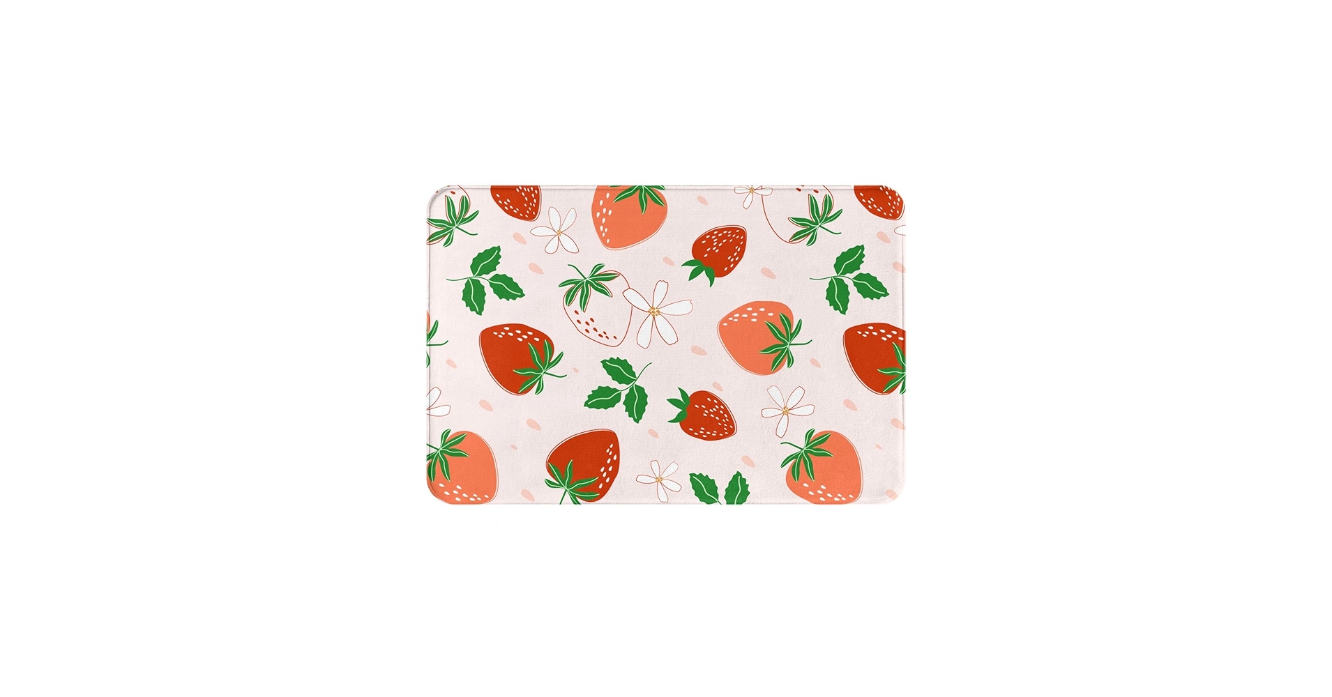 Amazon｜いちご柄 苺柄 イチゴ柄 玄関マット 屋外 室内 足拭き