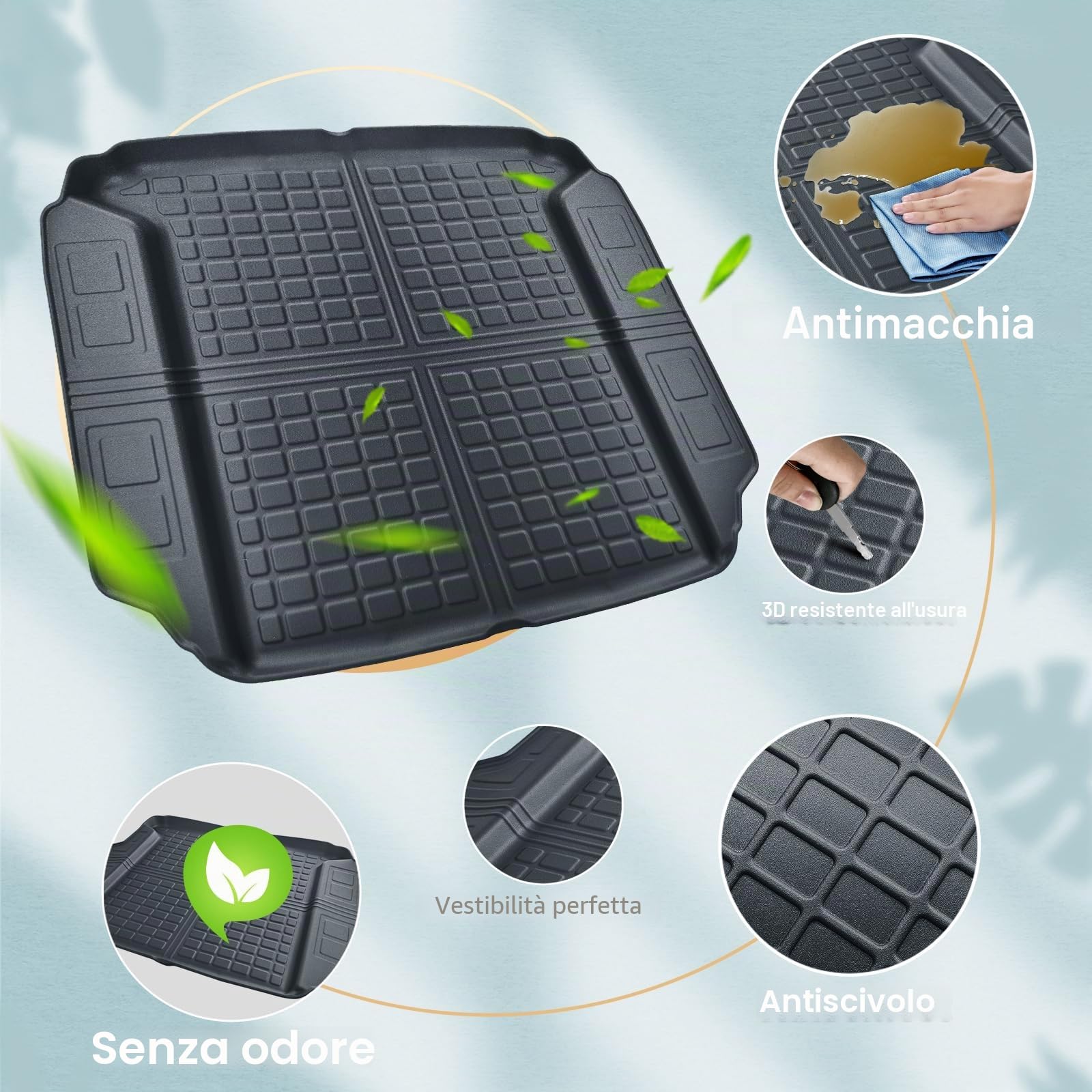 ECOZEN Vasca Baule Suzuki Jimny PRO JB64/JB74 2021-2025 3D Specifica In TPE Proteggi Bagagliaio auto Jimny Tappetino del bagagliaio con bordino rialzato resistente impermeabile tutte le stagioni
