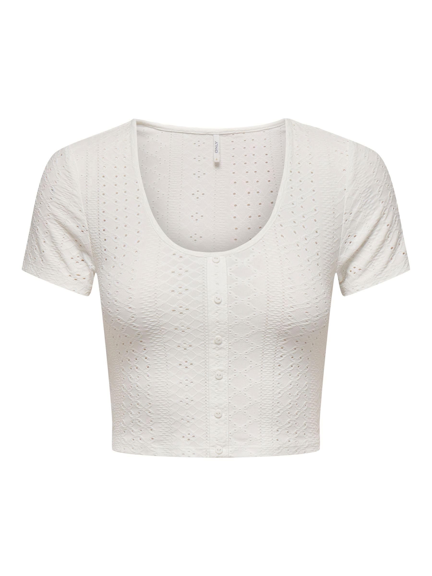 ONLY Female Short Sleeve Top, Cloud Dancer, XL