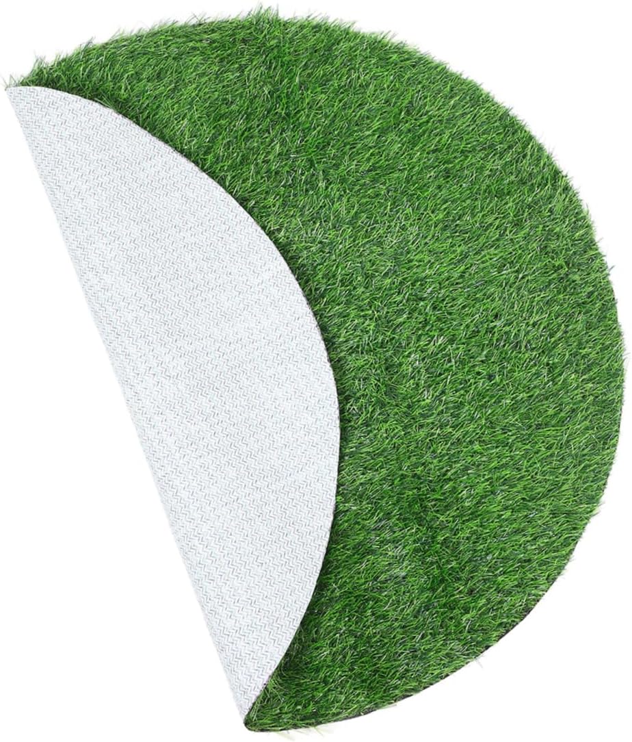 IMIKEYA Artificial Grass Rug Mat for Manhole Cover Decoration Greenery Backdrop for Fake Grass Carpet