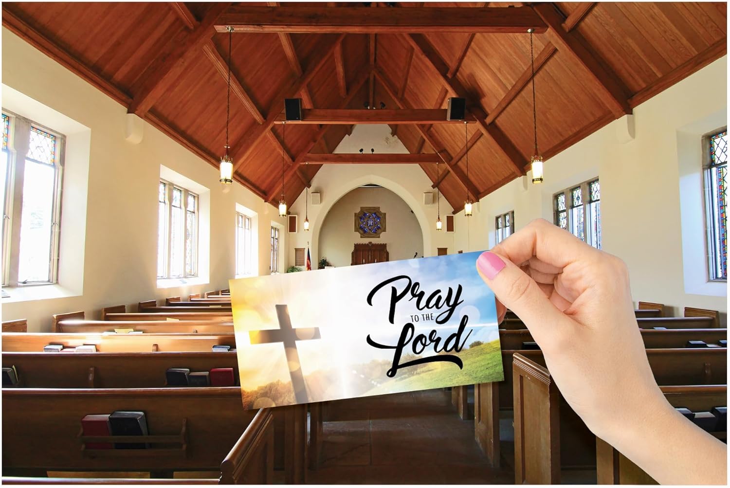 Printlink - 500 Tithes and Offering Envelopes for Church, 3 1/8" x 6 1/4", 20lb White Wove Paper, Full Color Printing on the Front and Back, Dry Gummed Tabbed Scalloped Flap, Made and Printed in USA