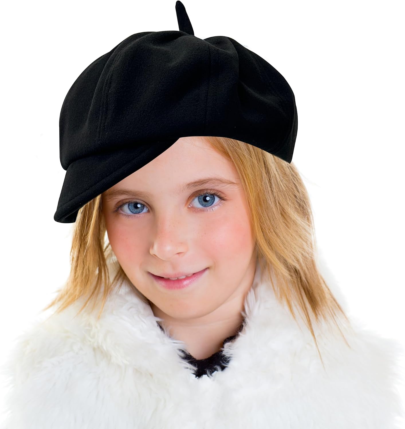 Jastore Kids Boys Girls Newsboy Caps Wool Flat Beret Cabbie Hat for Toddler