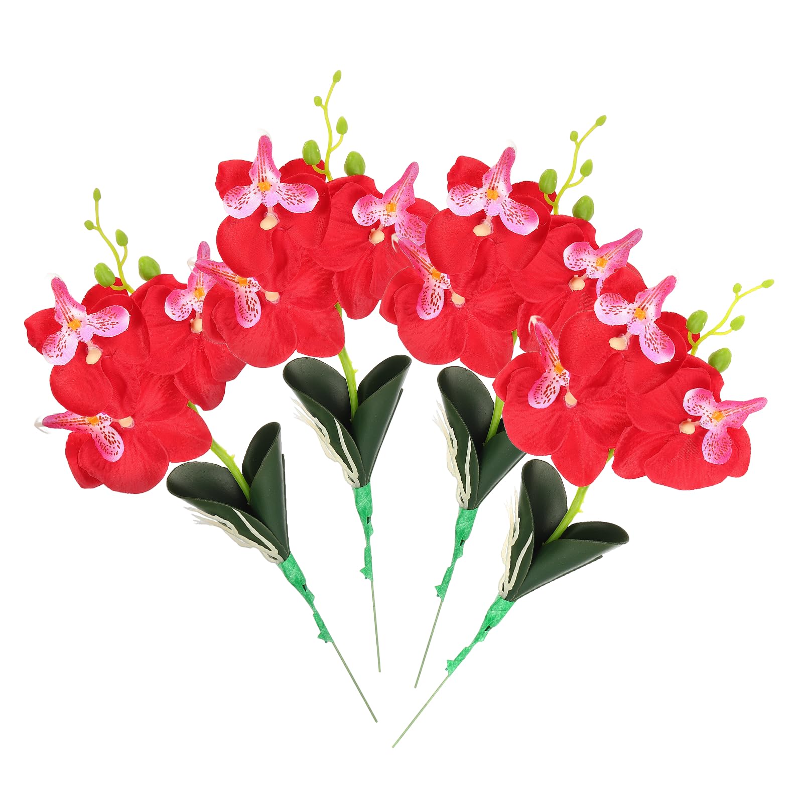 Phalaenopsis artificiel au toucher réaliste rouge | Déco haut de gamme