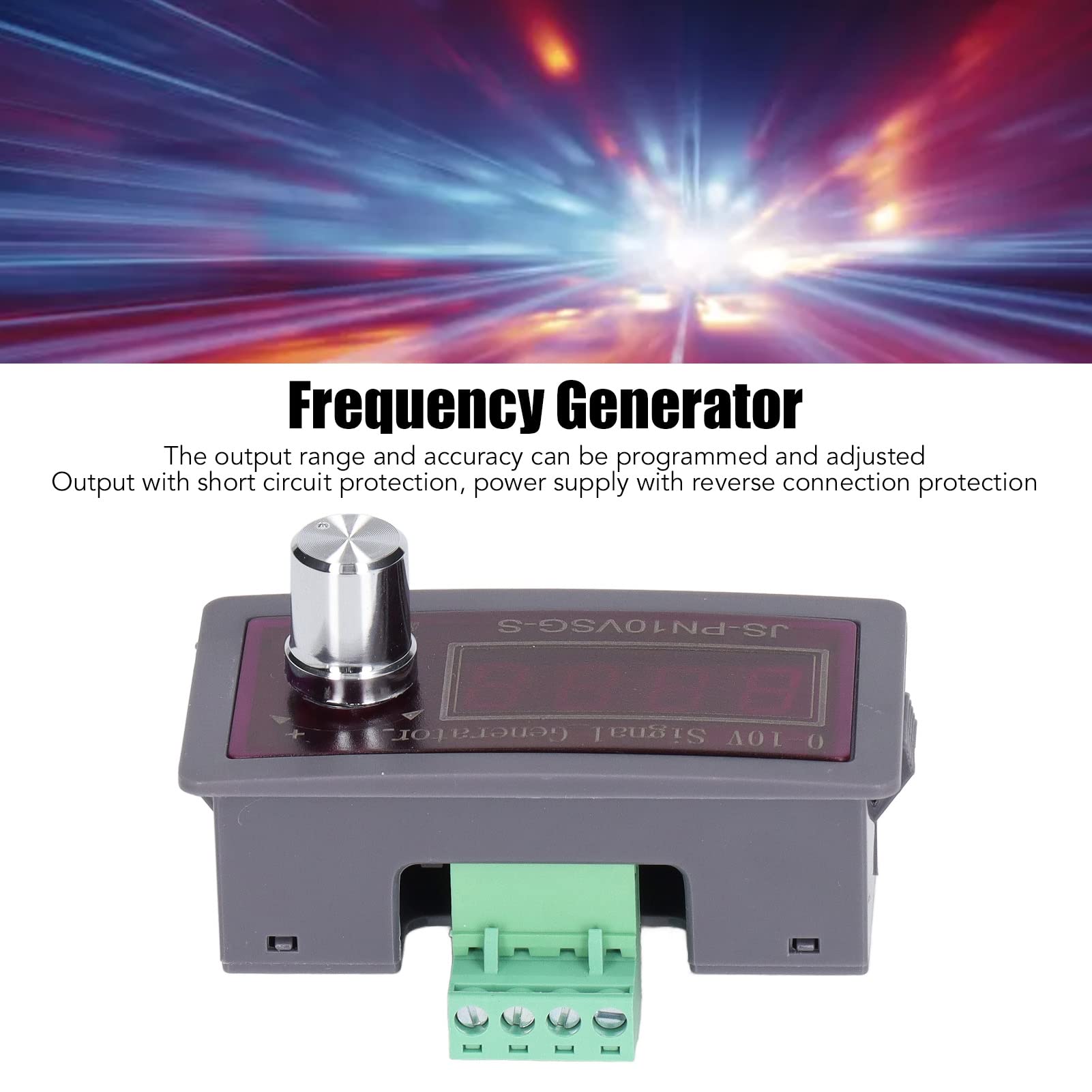Nutriess Adjustable Signal Generator Frequency Generator 4 Digit Display Function Generator Current Voltage Signal Generator for PLC Debugging DC0 10V