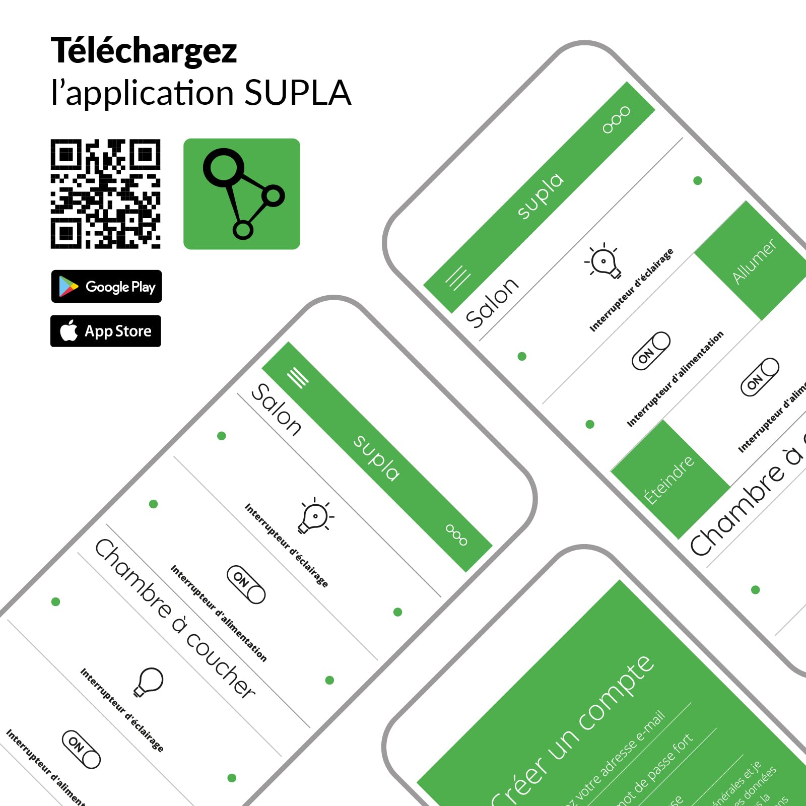 Supla WiFi Empfänger Mit 2 Kanälen ROW-02 Zur Steuerung Elektrischer Geräte Kunststoff Metall