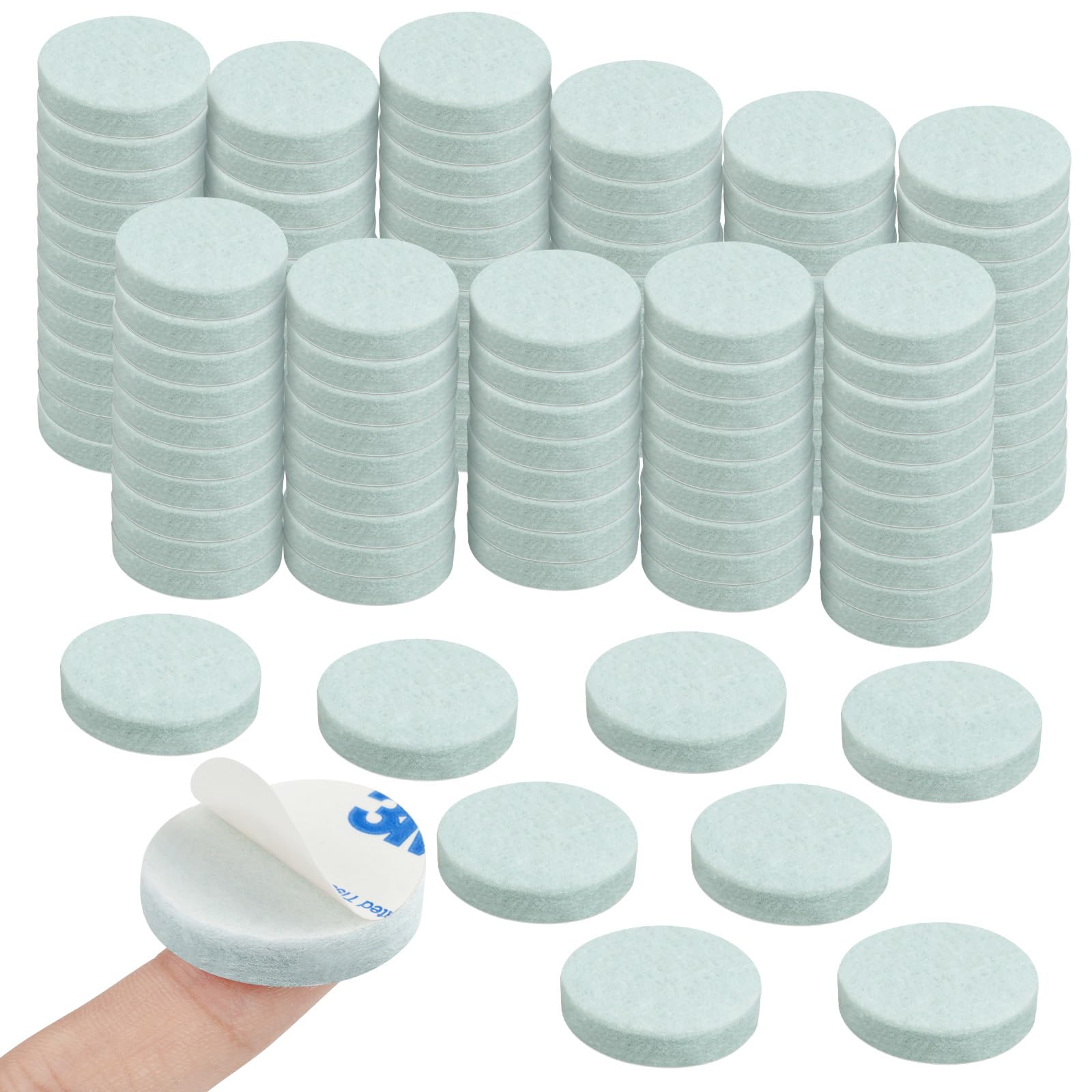 OSDUE 120 Pcs Round Furniture Pad, Self Adhesive Floor Protector Pad, 5mm Thick Anti Scratch Felt Pads Furniture Feet Pads, Felt Furniture Pads for Chair Legs, Chair Table, Wardrobe, Sofa Legs