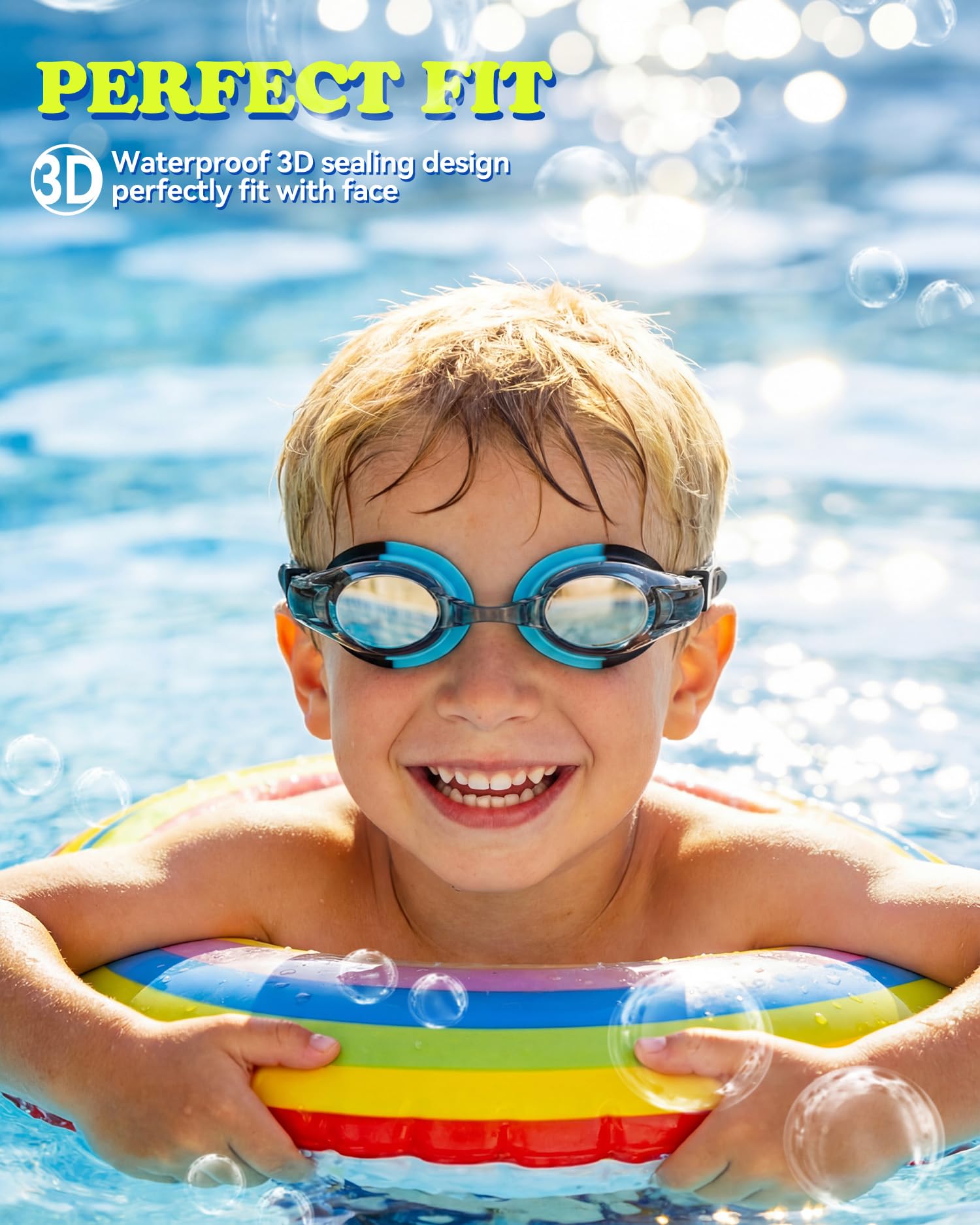 Aegend Lunettes de natation pour enfants de 4 à 16 ans, garçons et filles