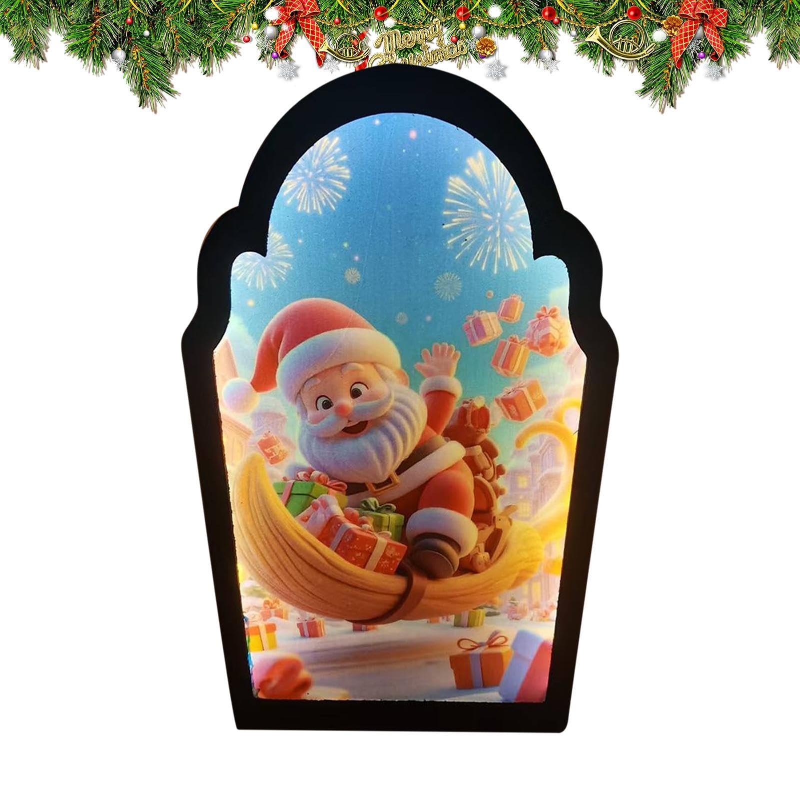 Luce notturna a forma di albero di Natale, lampada da tavolo decorativa a forma di stella, piccola lampada per albero festivo, illuminazione invernale suggestiva