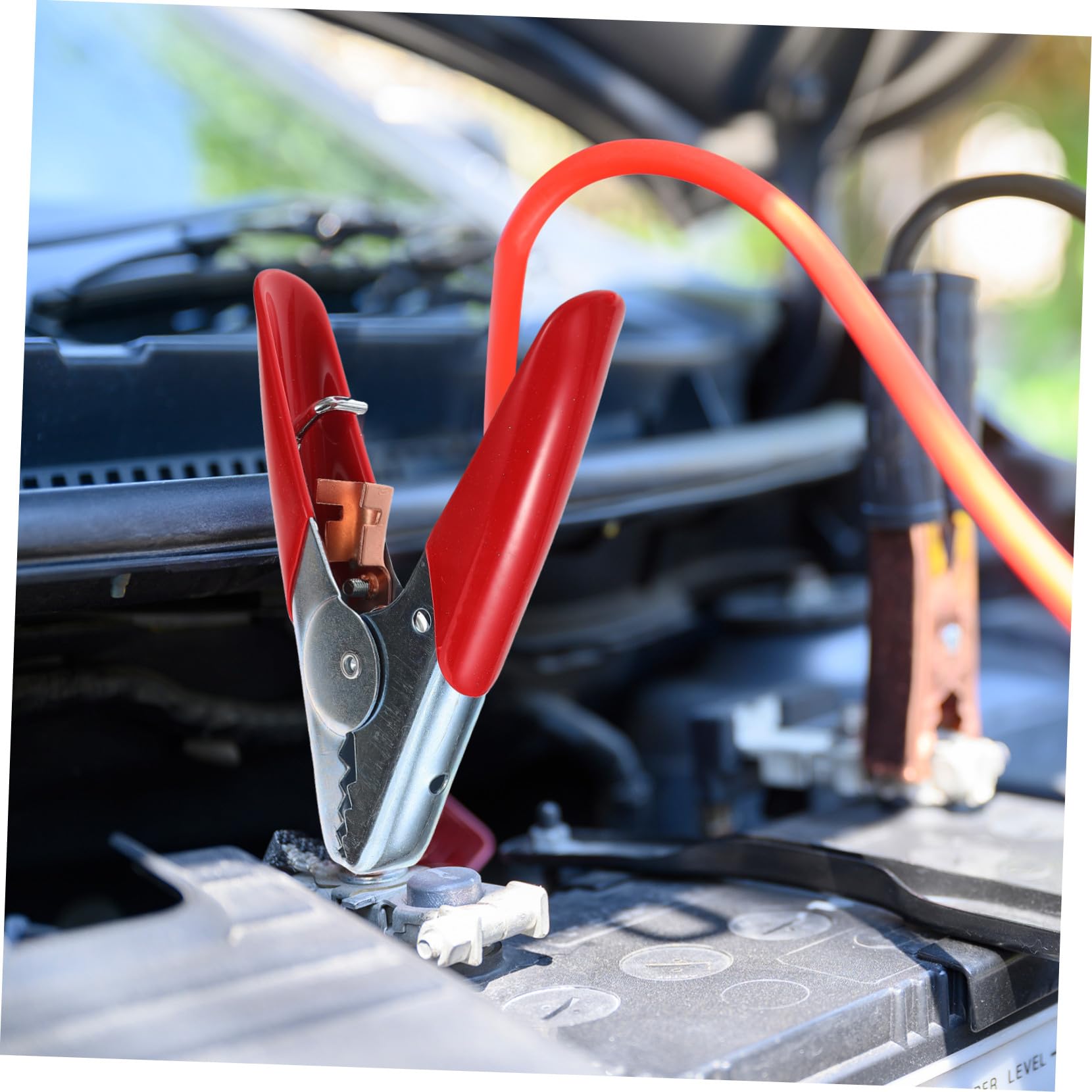 Pinces de Batterie Crocodiles Alliage Métallique Polyvalentes pour Démarrage Auto Électroménager Usage Urgence Voiture