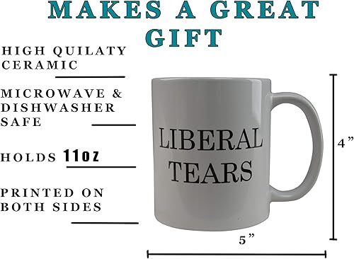 Miniatura 3 de Rogue River Tactical Taza de café divertida y novedosa, taza política de lágrimas liberales, gran idea de regalo para republicanos o conservadores,