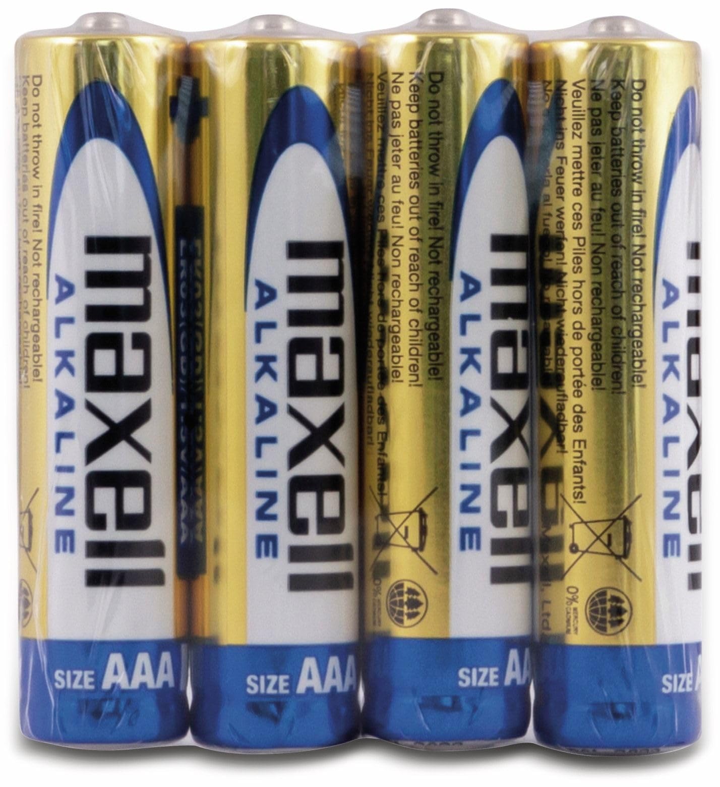 Maxell LR03 AAA Alkaline Battery Pack of 4