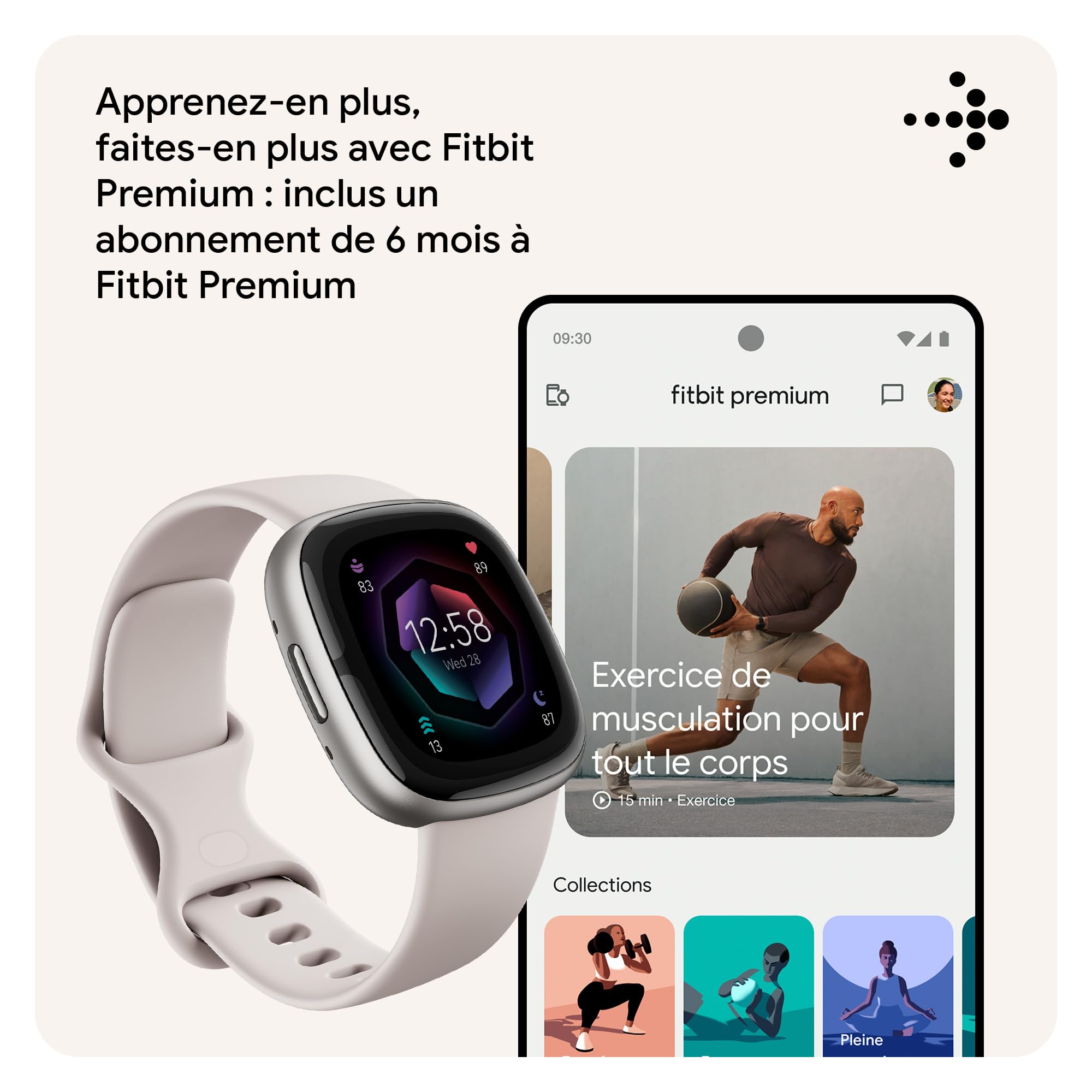 Fitbit Sense 2 Montre connectée sport santé GPS intégré autonomie 6 jours compatible iOS 15 Android OS 9.0
