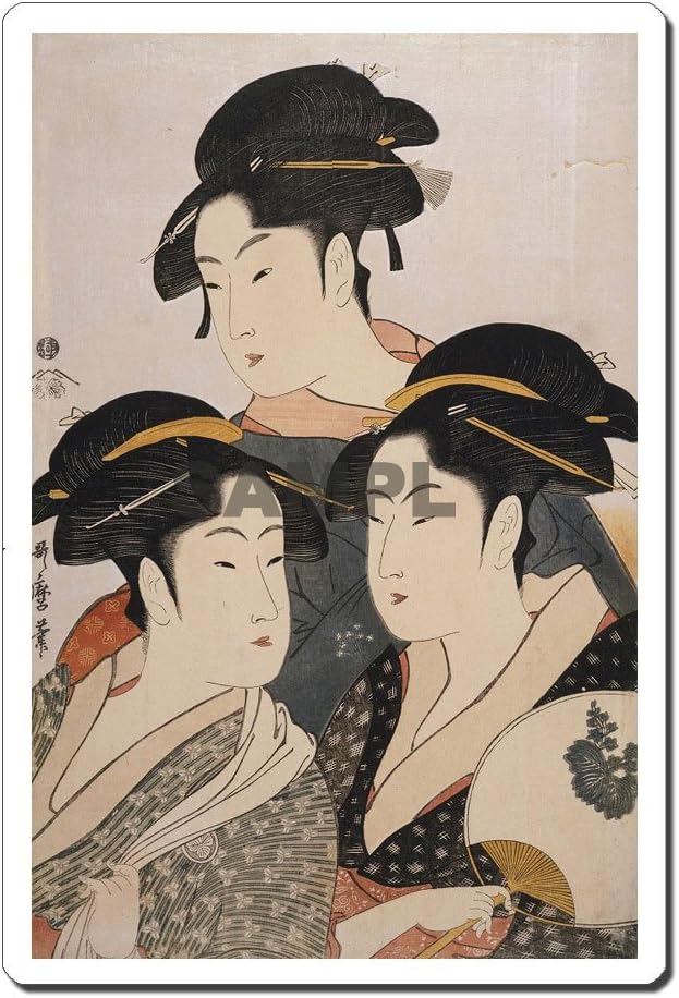 5001 Kitagawa Utamaro - Toji san bijin Ukiyo-e Mouse pad Made in Japan