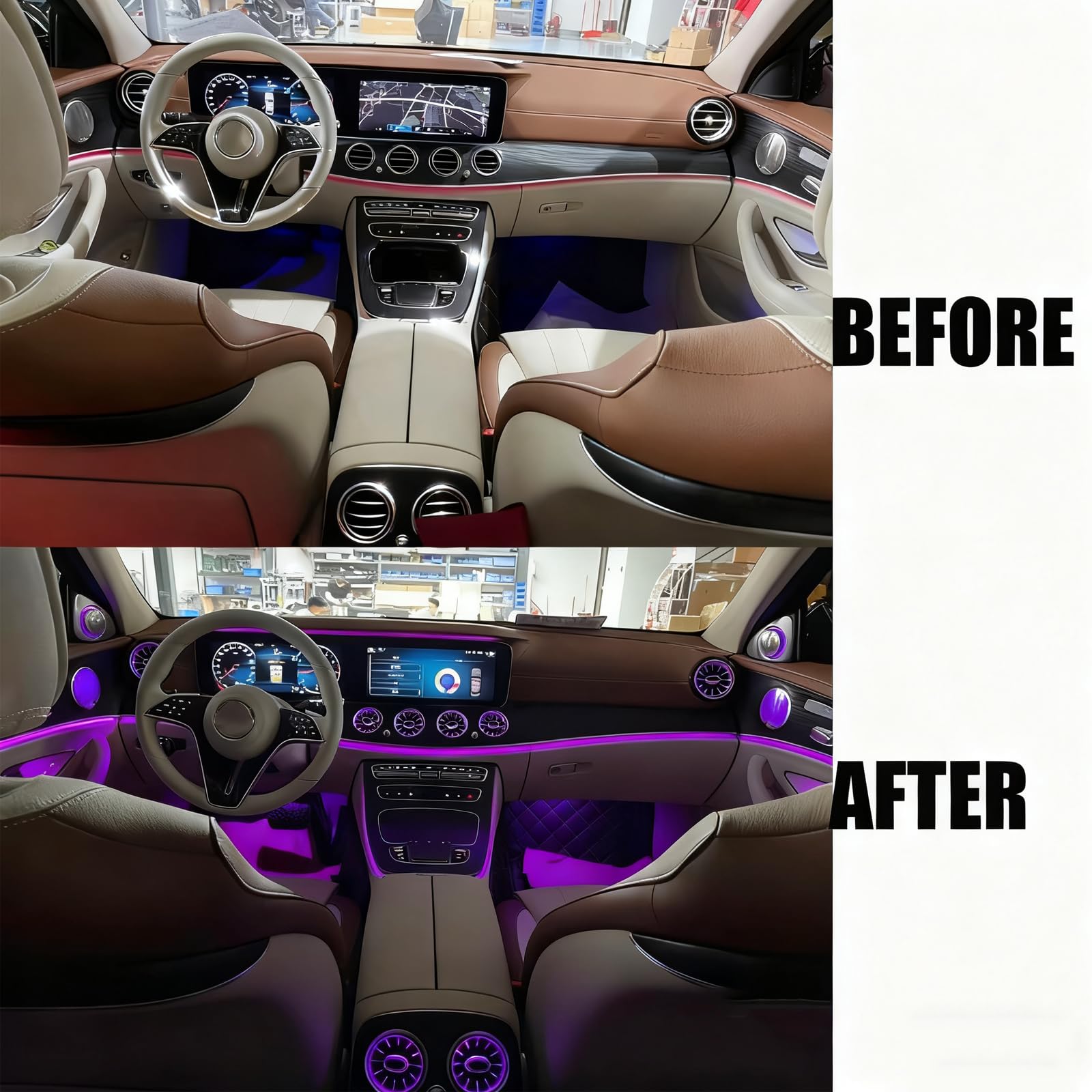 Amazon | W213 インテリア アンビエントライト 64色 2017 2018 19 2020