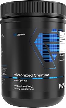 Nootropics Depot Creatine Monohydrate Powder 500g | Micronized | 100 Servings | Unflavored | Muscle Energy, Strength & Performance Support | for Men and Women
