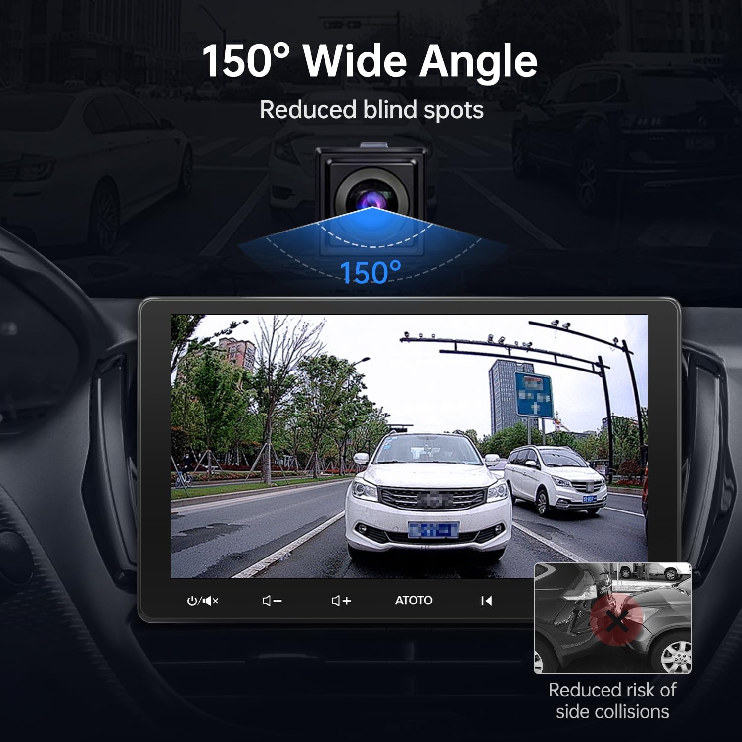 AC-HD02LR 720P HD Backup Camera with Live Rear View,150º Wide-Angle,Night Vision, IP67 Waterproof,Only Compatible with A5, A6, F7, S8, X10,V10 Series