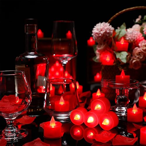 Miniatura 2 de Coume 6000 pétalos de rosa artificiales con 72 velas LED sin llama, decoraciones románticas, velas falsas, decoraciones de feliz aniversario para