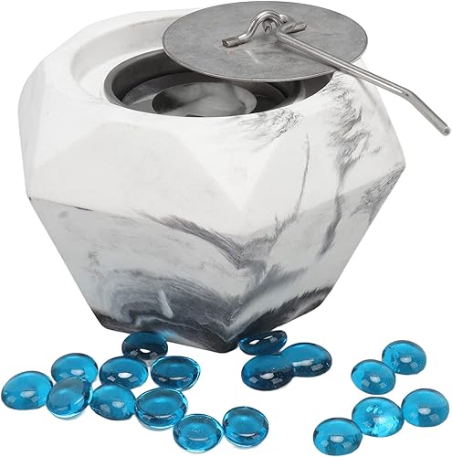 VINGVO Hoguera de mesa, cuenco de fuego portátil de etanol decorativo para mantener el calor para festivales en interiores