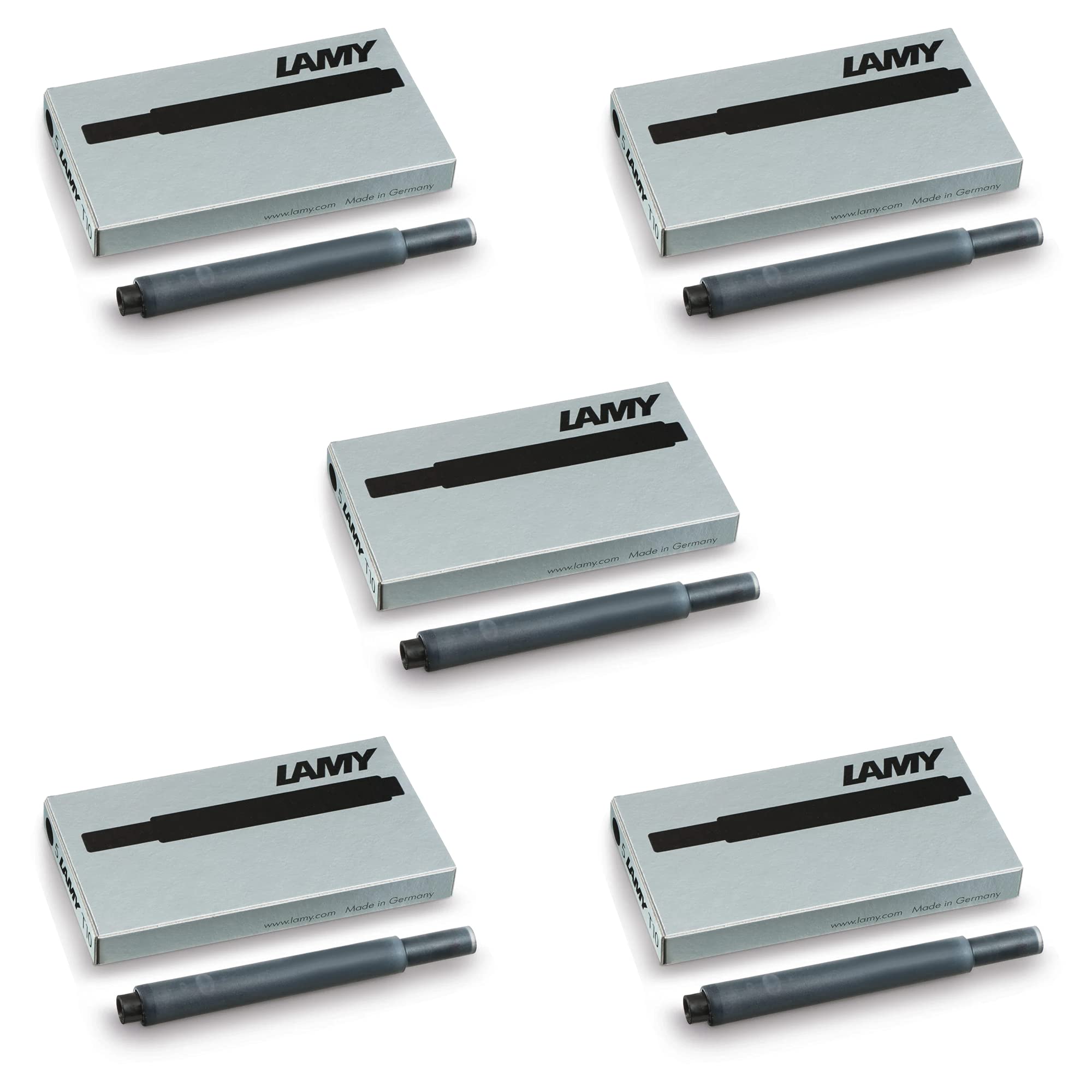 Lamy T10 Black Ink Cartridges | 5 Boxes | 25 cartridges Total