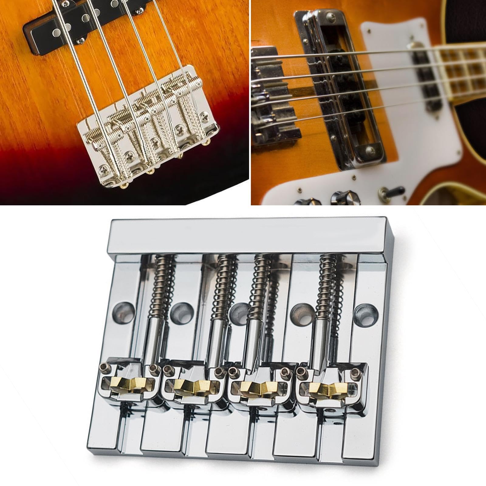 Ponte per Basso a 4 Corde, Sellette per Corde di Basso, Strumento Musicale per Musicisti Professionisti, Progetti Fai Da Te, Accessori, Argento