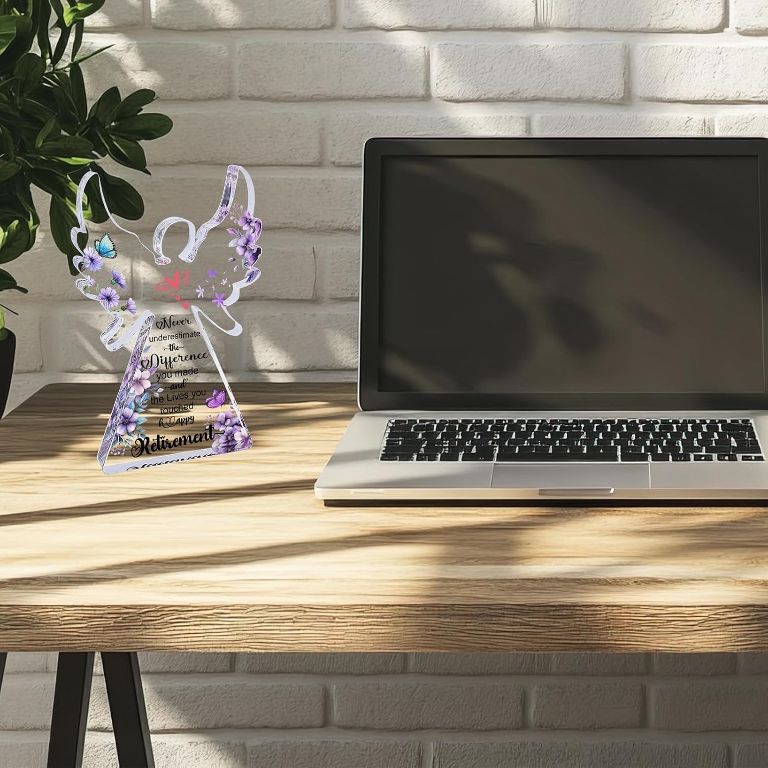 Angel Retirement Gift for Woman, Happy Retirement Gifts 6” Angel Acrylic Plaque for Retirement Party Decorations, Retired Gifts for Woman Coworker Teacher Nurse Doctor Friend - Image 6