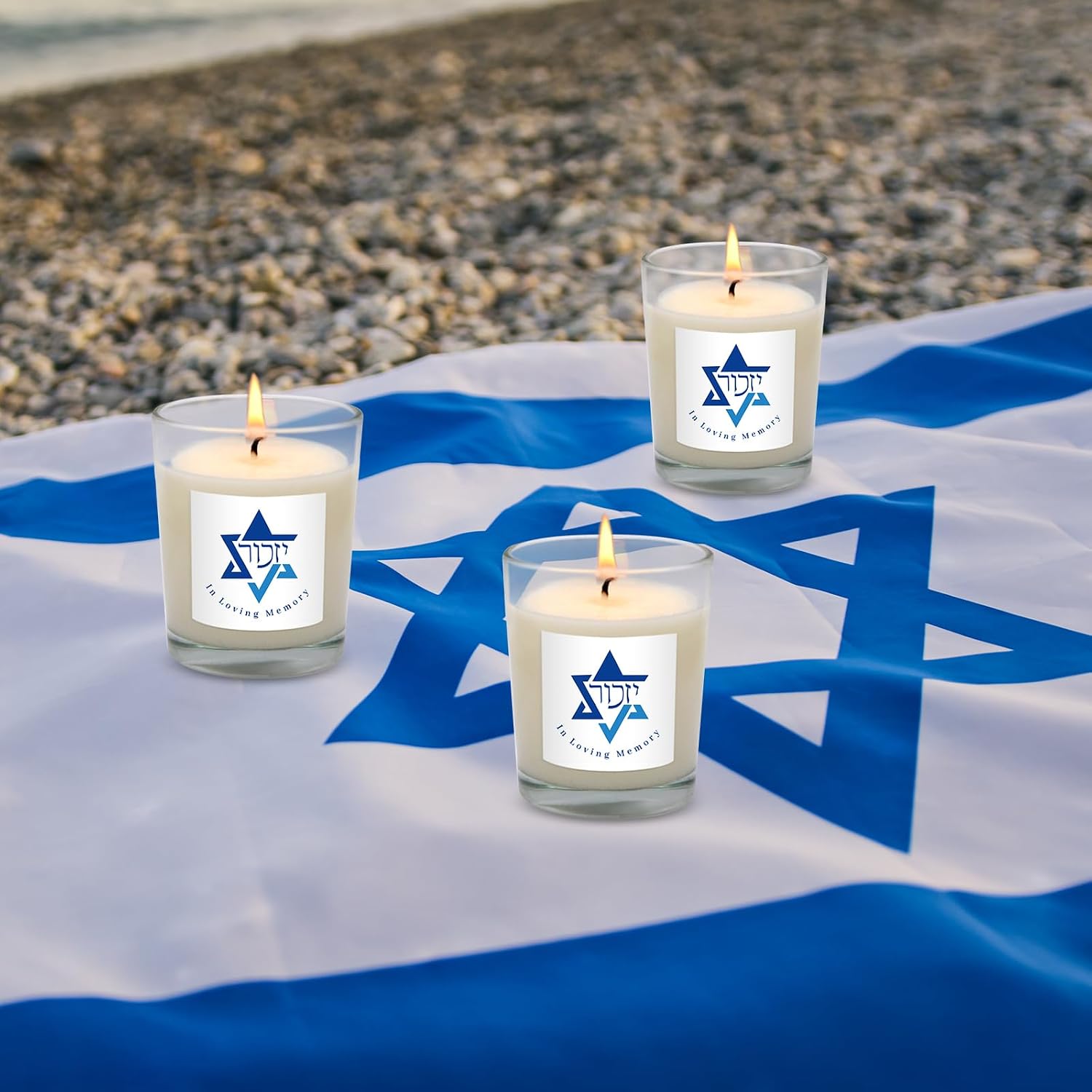 6 Pack Yahrzeit Candles – Memorial Bereavement Gifts for Loss of Loved One, Jewish Sympathy, Natural Soy Wax Hand Poured