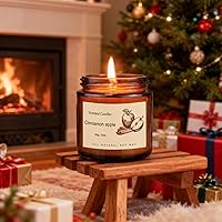 Vista 6 de Paquete de 6 velas aromáticas para el hogar, velas de soja de larga duración para el hogar, juego de velas perfumadas de vacaciones con manzana