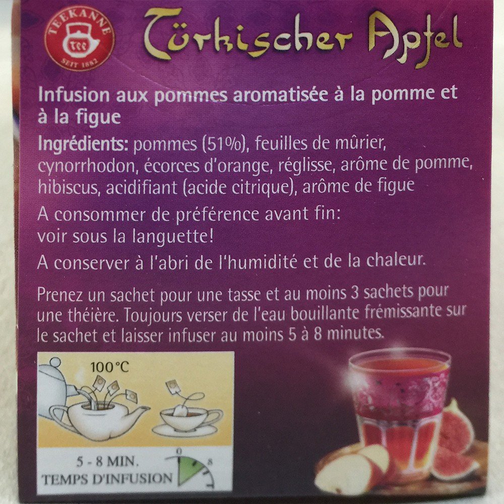 TEEKANNE Tetera Té Manzana Turca 20 piezas