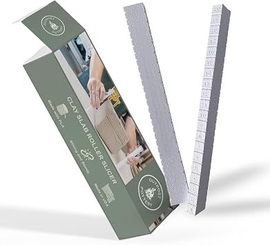 Clay Slab Roller for Ceramics & Slicer For Use With Wire Cutter Not Included - Create Clean, Consistent Clay Slabs for Your Ceramic Craftmanships Plastic