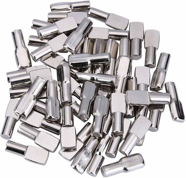 120 Packs Shelf Pins, 5 mm Shelf Support Pegs Spoon Shape Cabinet Furniture