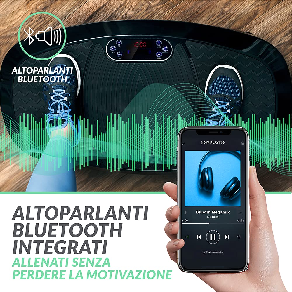 Bluefin Fitness Pedana Vibrante 3D con Doppio Motore